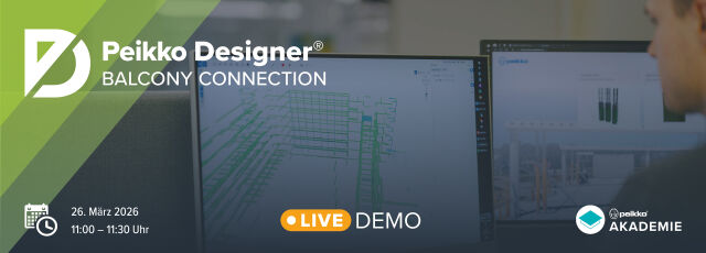 LIVE DEMO: Peikko Designer<sup>®</sup> Balcony Connection, Online